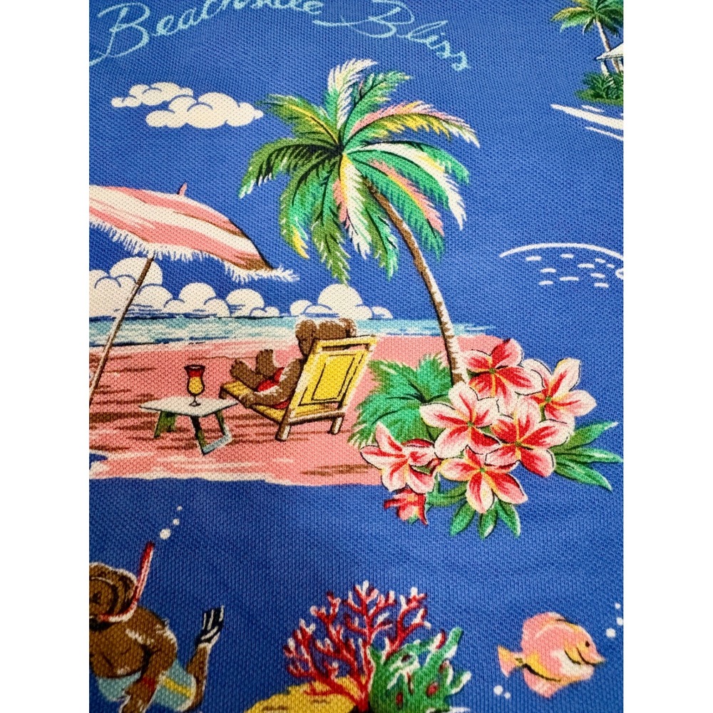 Polo Ralph Lauren Polo Shirt Mens XLT Blue Polo Bear Beachside Preppy Bliss - Picture 16 of 16